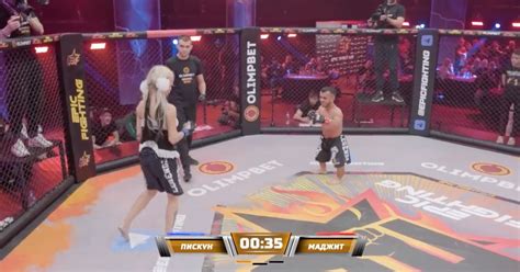 dwarf fights adult star mma|mini majk fight today.